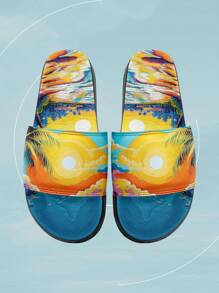 1 Pair Custom Women's Sandals, Personalized Customized Photo Design, Custom Soft Sole Sandals, Home Slippers, Suitable For Indoor, Outdoor And Bathroom Garden, Spring And Summer Sandals, Customized Gift For Mom/Dad/Her/Him/Girlfriend/Boyfriend/Wife/Husband/Friend - Black - View 5