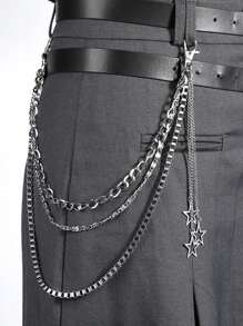 1pc Fashionable Minimalist Men's Pants Chain Accessory, Suitable For Jeans, Punk Hip-Hop Style Summer, School