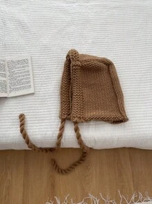 1pc Autumn & Winter New Arrival Warm Tweed Knitted Cap, Unisex Ski/Beanie Hat With Ear Flaps - Multicolor - View 21