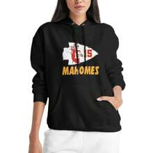 Women's Patrick Mahomes Showtime Logo Hoodies Sweatshirt For Women Pullover Sweatshirts - Black - View 1