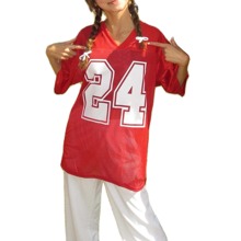 Women's Loose Jersey T-Shirt With 24 Digits Short Sleeved Top T-Shirt And V-Neck Digital Jersey