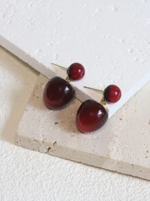 1 件复古风格樱桃吊坠流苏耳环，长款红樱桃甜美节日礼物，适合女性 - 車厘子紅色 - 查看 15