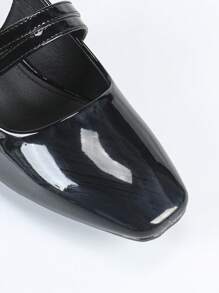 xingyunxing Mary Jane Pumps, Koreaanse Stijl Chunky Heeled Slip-On Ondiepe Pumps Voor Vrouwen