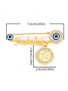 SeuSuk New Religious Bible Pendant Brooch, Unisex Muslim Jewelry Amulet Gift - Gold - View 2