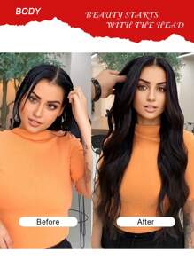 1 pieza/Lote Extensiones de cabello sintético ondulado de 22 pulgadas en colores negro, marrón, rosa y gris multicolor, resistente al calor, para uso diario, fiestas, carnavales y regalos de Año Nuevo para mujeres