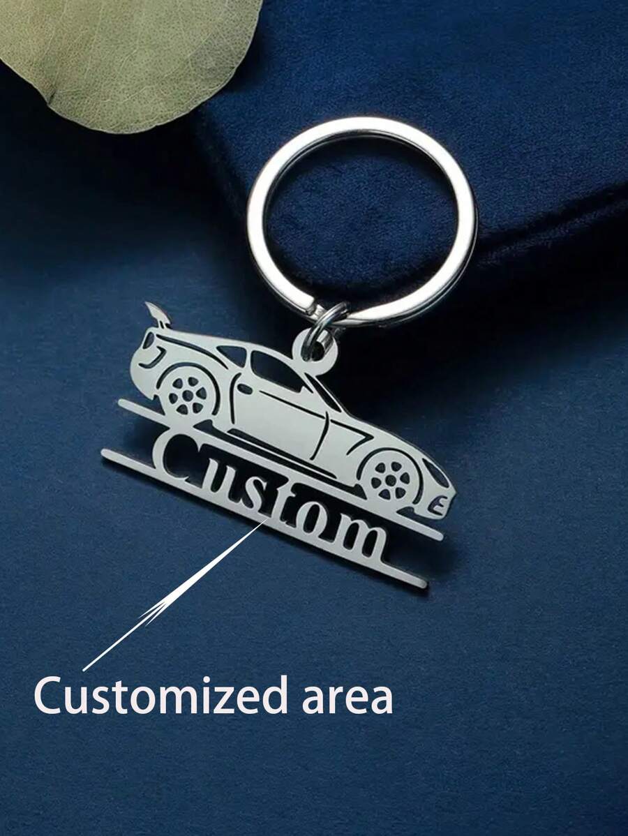 Custom Stainless Steel Keychain - The Perfect Gift For Best Friends, Casual Style Car Accessories,Multi-Functional,Ornamental,Letter,Stylish,Modern,Colorful,Cute,Adorable,Casual,Custom,Personalised,Unique,Customized,Ideal Gifts For Him,Ideal Gifts For Her - Multicolor - View 1