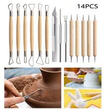 14pcs Ceramic Art Tools Set, Including Clay Sculpting Needle, Detailing Needle, Dotting Pen, Flat Wire, Art Knife - Clay Tools - View 2
