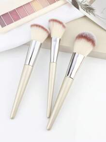 1 Large Loose Powder Brush Foundation Brush Soft Makeup Brush Beginner Makeup Tool Soft-Bristle Contouring Brush - Silver - View 7