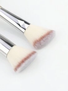 1 Large Loose Powder Brush Foundation Brush Soft Makeup Brush Beginner Makeup Tool Soft-Bristle Contouring Brush - Silver - View 5