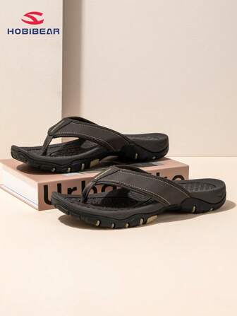 HOBIBEAR 1 双男士夏季时尚轻便休闲透气室内人字拖户外拖鞋