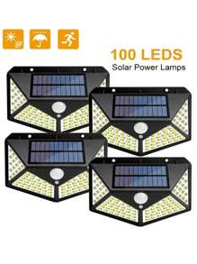 1/2/4 Peças Lâmpada Solar Multifuncional para Decoração de Jardim Externo Luz LED Solar À prova d'água Alimentada por Luz Solar com Sensor de Movimento