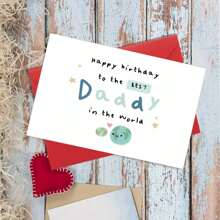 Geburtstagskarte "Weltbester Papa" - perfekt für Ehemann oder Vater, ideales Geschenk zur Feier eines Vaters zum ersten Mal, kreative Grußkarte und Andenken zum Vatertag - perfekte Geburtstagsdekor, 5*7 Zoll - mit dickem Umschlag