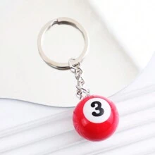 1pc Unisex Billiard Ball Keychain Pendant, Bag & Car Keyring, Perfect Gift - Multicolor - View 16