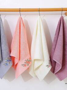 1/4 Pcs Set Peony Embroidery Design Hand Towel, Size: 34cm*74cm, Plush Soft, Ultra Absorbent, Quick Drying Towel, Staple Rayon, Knit Fabric, Bath Towel, Face Towel, Suitable For Home, Hotel, Bathroom, Spa, Swimming Pool Home Bathroom Decor Fall Decor Back To School For Beauty Salon Home Bathroom Shower Towels For Beaty Salon, Hotel Sports,Home Essentials, Towel, Skin Care