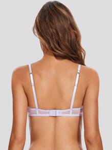 Wingslove See Through Unlined Sheer Transparent Mesh Breathable Lingerie Bra