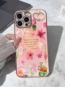 1 st roze TPU galvaniseren Jezus houdt van jou patroon anti-val telefoonhoesje en 1 st roze galvaniseren strass hart telefoonhoesje compatibel met iPhone/bijpassende telefoonhoes/telefoonhoesje met koord/polsband telefoonhoesje/grappig telefoonhoesje/Android telefoonhoesje/telefoonhoesje/telefoonhoesje/OPPO telefoonhoesje/compatibel met iPhone 16 Pro Max
