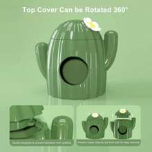 Hamster Hideout Ceramic - Cactus Shape Hamster House And Habitats Cool Bed Ideal For Summer Dwarf Hamster Gerbil Mice Golden Bear (Green-Large)