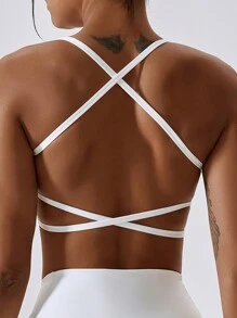 Regata Esportiva com Costas Cruzadas, Mostre Suas Belas Costas, Blusas de Verão