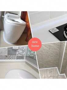1 Roll Of Waterproof White PVC Self-Adhesive Tape -Perfect For Bathroom, Sink & Kitchen -Super Strong Stickiness! Home Bathroom Decor Summer Back To School
