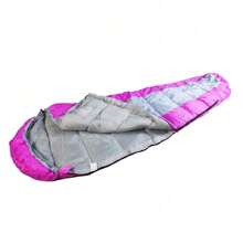 Adult Cold Weather Sleeping Bag Soft Thick Water-Resistant Sleep Bag Pink 23-50℉ - 1 - View 11