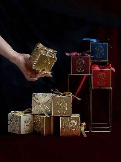 1 件情人节礼盒，郁金香铝箔纸盒，适用于婚礼、生日、情人节、糖果巧克力包装、节日派对用品、纪念品、桌面装饰、家居装饰、家庭聚会、主题派对小礼物