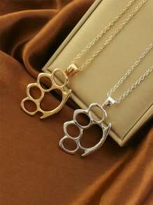 1pc Minimalist Finger Sleeve Pendant Necklace, Daily Wear For Men - Finger Pendant - View 2