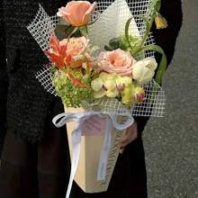 5pcs Creative Handmade Flower Bouquet Gift Paper Bags Boxes, Butterfly Theme, DIY Craft Supplies For Wedding Easter Christmas And New Year Gifts Mother's Day & Teacher Valentine's Day Appreciation, Fantasy Theme - Multicolor - View 6