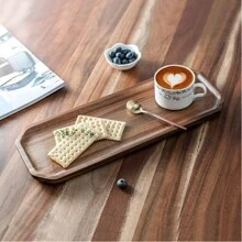 1 件相思木餐盘，矩形天然木质奶酪板，适合美食派对的开胃菜托盘