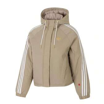 Adidas Originals Abrigo acolchado de algodón con trébol para mujeres LNY W JACKET PA KA5314