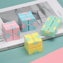 4 piezas Cubo del infinito, juguetes antiestrés de rotación sin fin, 4 colores, regalos creativos para fiestas, cumpleaños/días festivos - Multicolor - Ver 4