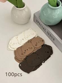 100pcs/Pack Brown Bear-Shaped Confetti, Baby Birthday Party Scatters, School Opening Party Decoration