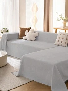 2pcs Solid Dust-Proof Sofa Cover, Pet-Friendly Sofa Protector, Scratch-Resistant, With Tassel, Decorative Sofa Blanket For Living Room Gifts Birthday Graduation Couch Cover Sofa Covers Room Decor Living Room Decor - Multicolor - View 10