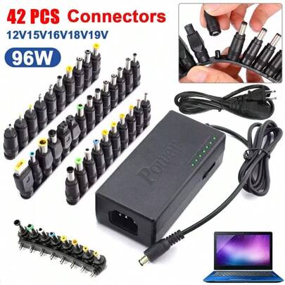 96W Universal Laptop Power Supply Charger Adapter W/ 42 Tips Notebook Charger US