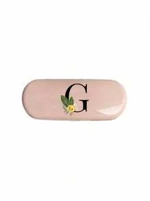 1pc Creamy/Monet-Style Solid Color Glasses Case, New And Simple Design, Convenient And Portable With Waterproof And Dustproof Function