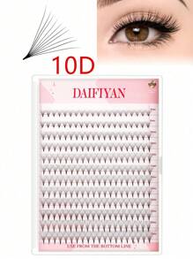 DAIFIYAN 320 片预制扇形睫毛延长 6D 8D 10D 12D 14D 16D 20D 厚度 0.05/0.07 C/D 卷曲 8-15 毫米睫毛中茎预制扇形俄罗斯卷睫毛延长睫毛簇、睫毛簇、单根睫毛、睫毛、假睫毛 - 黑色 - 查看 5