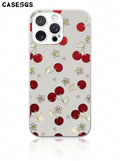 1pc Silver Liquid Two-In-One Soft & Hard Combination Sticker, Golden Leaf Cherry Blossom Gilding Pattern Phone Case, Advanced Gilding Craftsmanship/ Transfer Printing Craftsmanship/ Luxurious & Cheap, Compatible With IPhone, Compatible With Galaxy, And Android Phones Compatible With IPhone/ Matching Phone Case Compatible With OPPO Phone Case/ Compatible With Galaxy S25 Ultra/ Compatible With Galaxy S25, International Version, Not The Domestic Version
