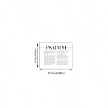 1 pieza Salmo 91 Versículo Bíblico Arte de Pared, "El que habita al abrigo del Altísimo" Pintura en Lienzo, Póster de Escritura Cristiana, Decoración de Bandera, Adecuado para Dormitorio, Sala de Estar u Oficina, Decoración de Habitación con Tema Cristiano, Disponible con o sin Marco. - Multicolor - Ver 11