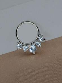 1 PIEZA Aros pequeños con baño de oro de 18K, cristal y estilo punk para mujer y hombre, para cartílago, hélix, trago, aro de nariz, septo, piercing y joyería corporal