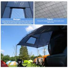 Conto auto grigio blu, camper esterno, tenda posteriore, tenda - Blu - Visualizzare 3