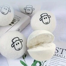 3pcs Natural Wool Dryer Balls, Wool Drying Balls, Fabric Softener Balls, Fluff Clothes, Anti-Static, Anti-Tangling Wool Balls, Reduce Static, Soft Wrinkles, Laundry Essential - Multicolor - View 7