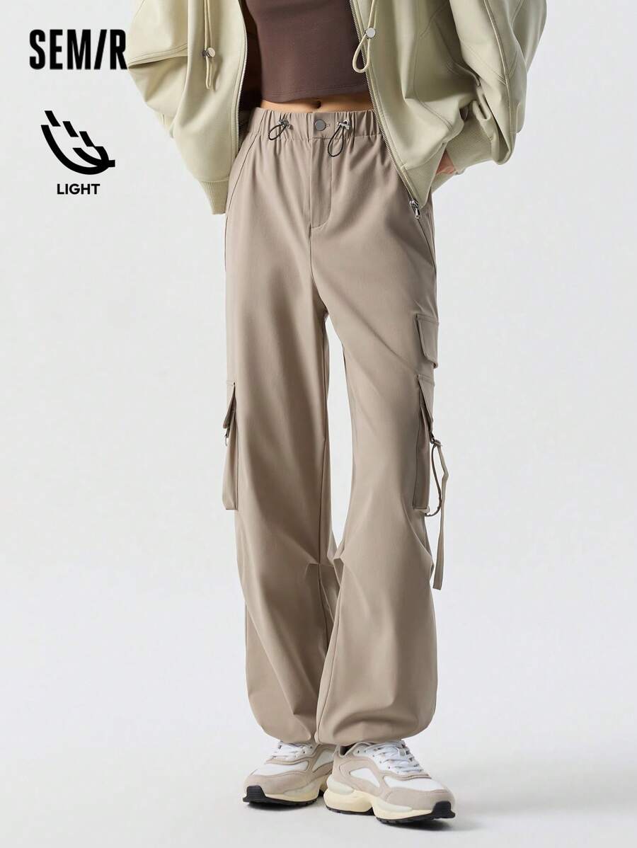 SEMIR 女士抽绳工装裤，高街甜美酷炫风格，阔腿春季长裤