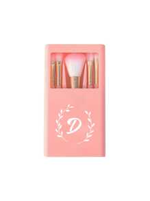 Pink Cosmetic Brush Sets With Mirrors, With Olive Branch Wreath Pattern White Letters A~Z (Excluding Q/U/X), Boxed Cosmetic Brush Sets, Multifunctional Cosmetic Brushes With Mirror Boxes, Mini Multifunctional Cosmetic Pens,Brush Set,Makeup Brush Kit,Make Up Brush Set,Make Up Set Complete,Makeup Brush Set,Complete Makeup Kit,Brush Kit,Brushes Makeup Set,Makeup Gift Set,Set