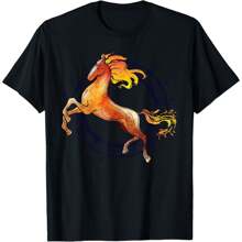 Horse Lover Horseback Riding Adorable Gift T-Shirt - Black - View 1