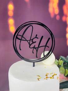 Personalized Wedding Initials Cake Topper Acrylic Cake Topper Custom Engagement Letters Anniversary Bride And Groom Cake Topper, Christmas Mother's Day Graduation,Multi-Functional,Durable,Anti-Mold,Ornamental,Reusable,Exquisite,Stylish,High-Quality,Colorful,Modern,Custom,Personalized,Unique,Ideal Gifts For Him,Ideal Gifts For Her,Boyfriend,Dad,Girlfriend,Mom,Family,Friends,Tea Room,Home,Garden,Office,For Anniversaries,For Valentine's Day,For Mother's Day,For Birthdays,For Father's Day,For Graduation,For Weddings,For Housewarming,Customized Wedding Tableware - Multicolor - View 4