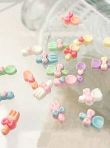 50Pcs Super Cute Love Spoon Fork Trowel Jewelry Accessories Diy Nail Art Resin Craft Butterfly Decoration Nail Supplies Nails Nail Charms Nail Gems - Multicolor - View 10