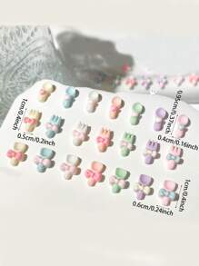 50Pcs Super Cute Love Spoon Fork Trowel Jewelry Accessories Diy Nail Art Resin Craft Butterfly Decoration Nail Supplies Nails Nail Charms Nail Gems - Multicolor - View 3