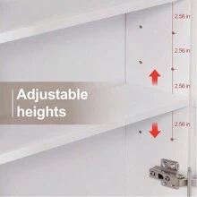 Wall-Mounted Mirror Cabinet White, 3-Door Mirrored Storage Cupboard, Adjustable Height Shelves Storage Unit (90 X 60 X 15 Cm)