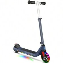 COBIZI Kids Electric Scooter Adjustable Height & Speed 150W Kids Electric Scooter For Ages 6-14 Max 10 MPH And 7 Mpg 80 Minutes Ride Time Colorful Rainbow Lights Foldable Scooter For Boys Girls E-Scooter - Blue - View 7
