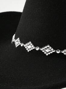 1 件女式中性纯色人造钻石菱形装饰西部牛仔帽、波西米亚风格牛仔帽、沙滩帽、巴拿马帽、太阳帽、爵士帽、牛仔帽、软毡帽、软呢帽、单身女士帽、新奇有趣的礼物帽、宽边帽、优雅的美学，适合西部主题活动、派对、订婚、角色扮演、毕业典礼、化妆舞会、节日、婚礼、生日、音乐节 - 駝色 - 查看 11