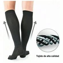 Medias de compresión medias para aliviar las varices 4 pares - Blanco y Negro - Ver 4